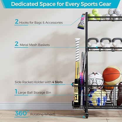 Sports Equipment & Toy Storage Rack - Image 6