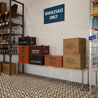 14" Deep x 72" Wide x 14" Height Wire Shelving Kit | 1-Tier | NSF Commercial - Image 7