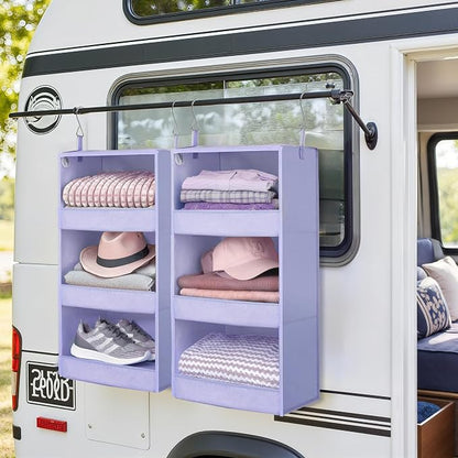 GRANNY SAYS 3 Shelf Hanging Closet Organizers and Storage, Collapsible Closet - Image 5