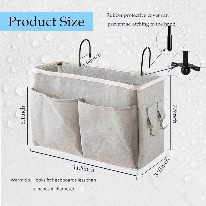 Bedside Caddy, Bedside Hanging Storage Organizer - Image 3