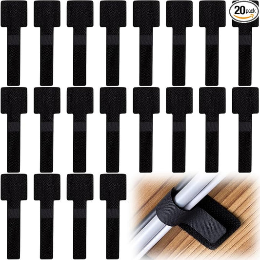 20pcs Hook and Loop Cable Ties, 3.55 Inch Self Adhesive Cable Management Straps by Unknown