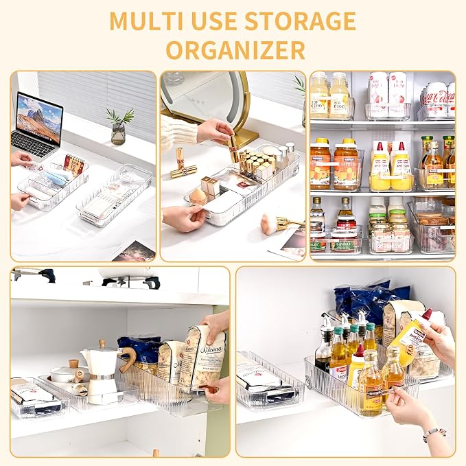 Refrigerator Organizers and Storage 2pcs Rolling Storage Bins Fridge Organizer - Image 3