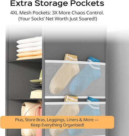 Deep Hanging Closet Organizers and Storage, Closet Hanging Storage Shelves - Image 6