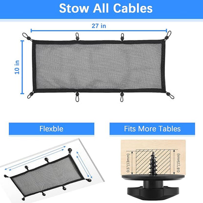 ZZM Privacy Mesh Cable Manager, Under Desk Wire Net, 26 x 10 Inches - Image 4
