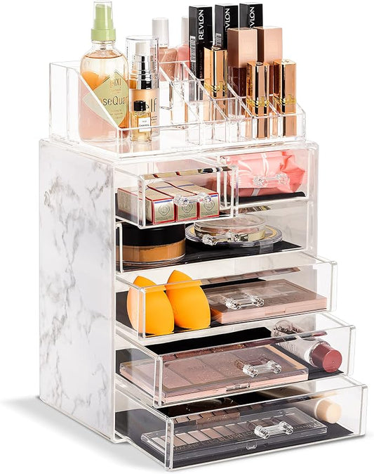 Sorbus Acrylic Makeup Organizer Set, 6-Drawer Vanity & Countertop Cosmetic by Sorbus