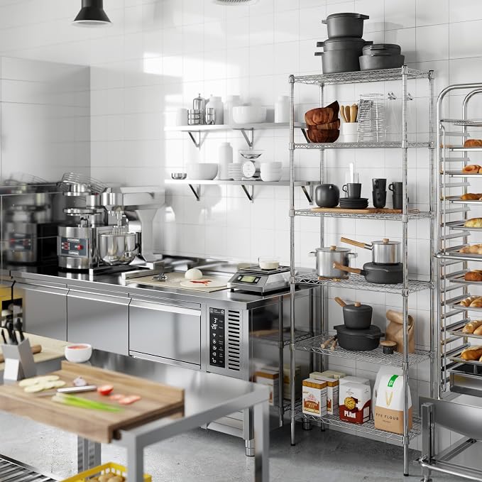 14" Deep x 30" Wide x 86" Height Wire Shelving Kit | 6-Tier | NSF Commercial - Image 2