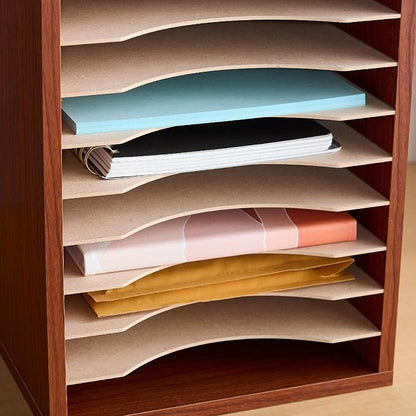 Safco Vertical Literature Organizer, 11 Compartments, Office and Classroom - Image 4