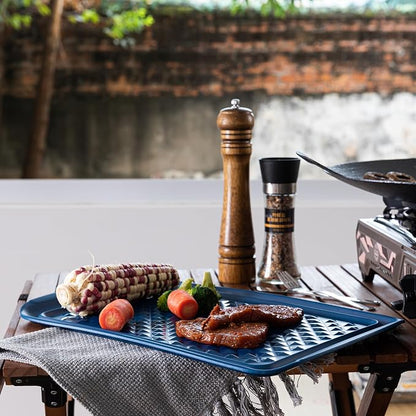 LEHAHA Grilling Prep Trays, Melamine BBQ Prep and Serving Platter and Tray - Image 4