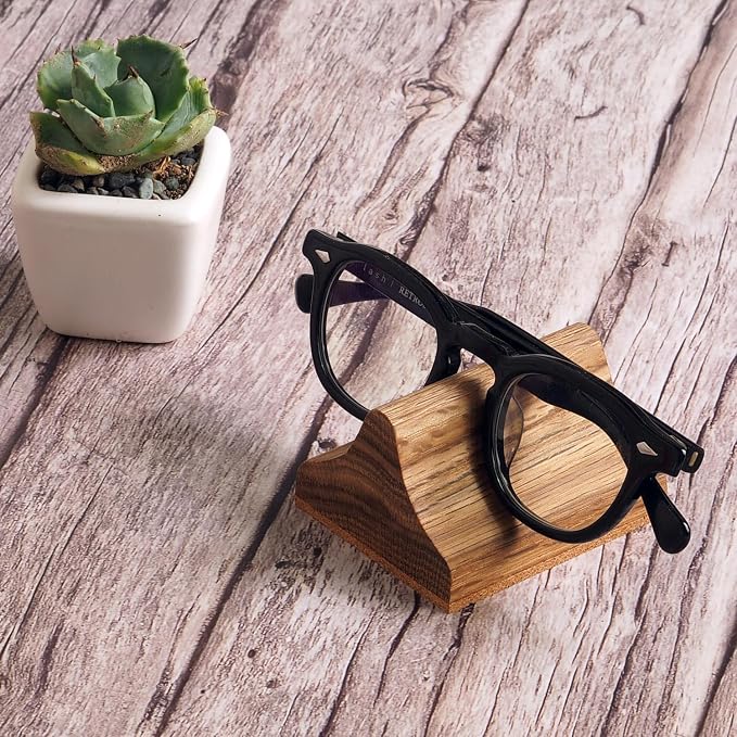 Handmade Wood Carving Eyeglasses Stand Wood Glasses Holder Sunglasses Display - Image 6