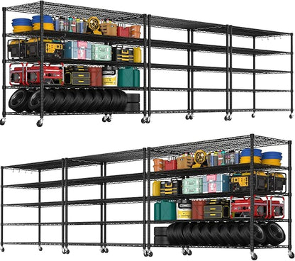 PrimeZone 5 Tier 80.7" H x 55.5" W x 24" D Wire Shelving by PrimeZone