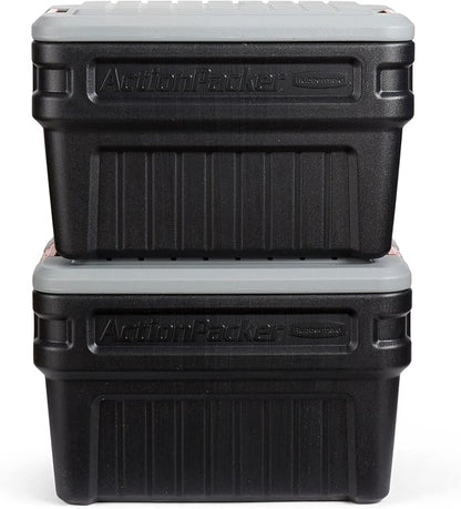 Rubbermaid ActionPacker 24 Gal Lockable Storage Box Pack of 2, Industrial - Image 2