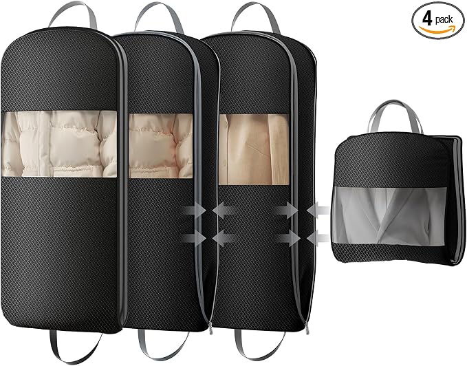 DIMJ 4 Pack 43" Space Saving Garment Bags by DiMJ
