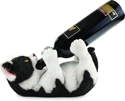 True Klutzy Kitty Cat Countertop Wine Bottle Holder Kitchen Decor Tabletop Wine by True