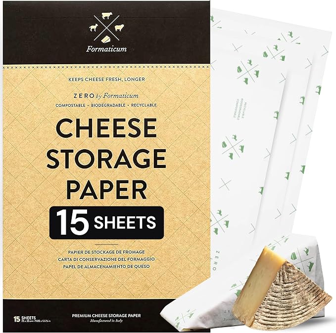 Formaticum 15-Pack Zero Cheese Storage Paper, Compostable, Biodegradable by Formaticum