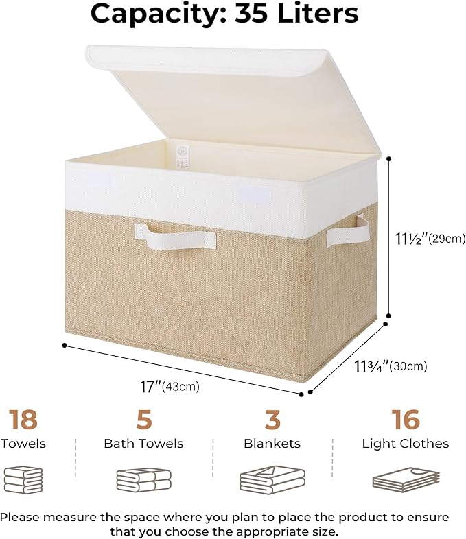 GRANNY SAYS Storage Boxes with Lids, Decorative Storage Bins, Shelf Baskets - Image 4