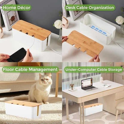 Cable Management Box, Cord Cable Organizer Box - Image 7