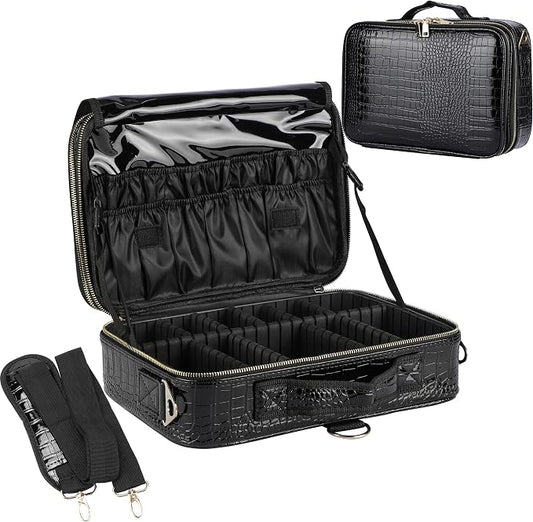 JOURMON Travel Makeup Train Case, Large Capacity Cosmetic Bags by JOURMON