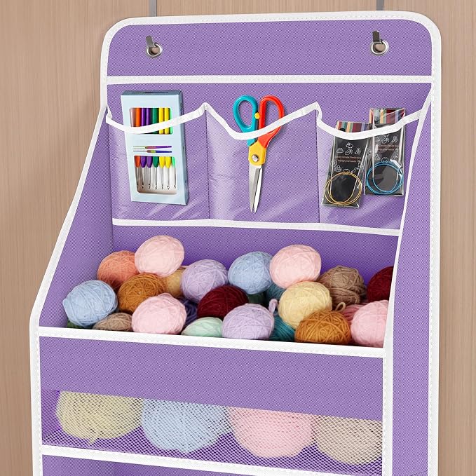 Univivi 6-Shelf Over Door Hanging Organizer Fabric Baby Door Storage - Image 4