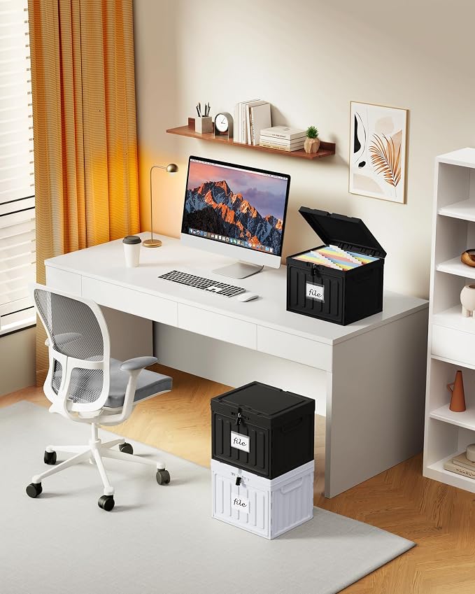 Oterri Plastic File Box with Lid - Image 5