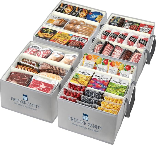 The Original Chest Freezer Organizer Bins, Stackable Storage Organizers by Unknown