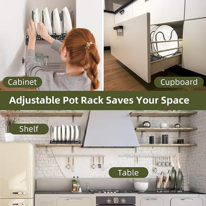 ROOHUA Pot Rack -Expandable Pan Organizer - Image 6