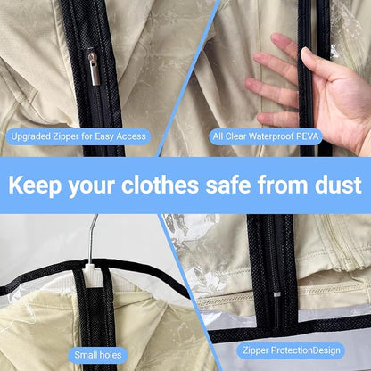 Garment Bags for Hanging Clothes 24'' x 55'' Coat Covers for Closet Foldable - Image 4