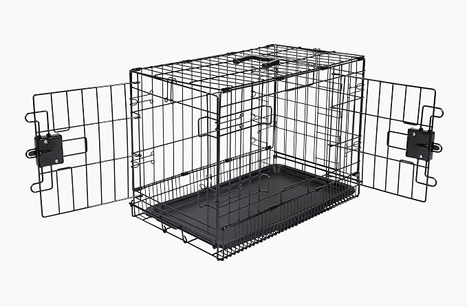 Amazon Basics Durable, Foldable Metal Wire Dog Crate by AmazonBasics