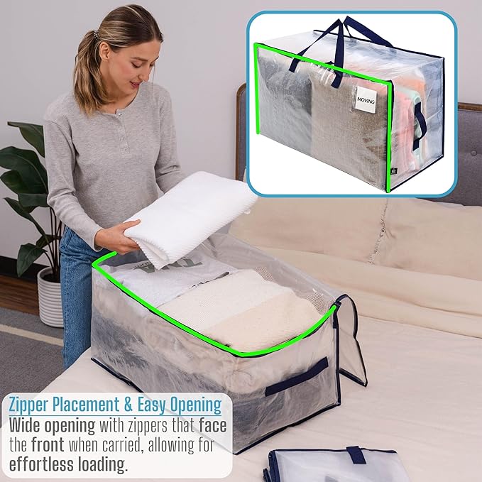 VENO 2 Pack Moving Bags and Large Christmas Decoration Storage Bins - Image 3