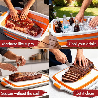 KITCHEN PERFECTION Collapsible XL Smoker & BBQ Prep Tub - Image 5