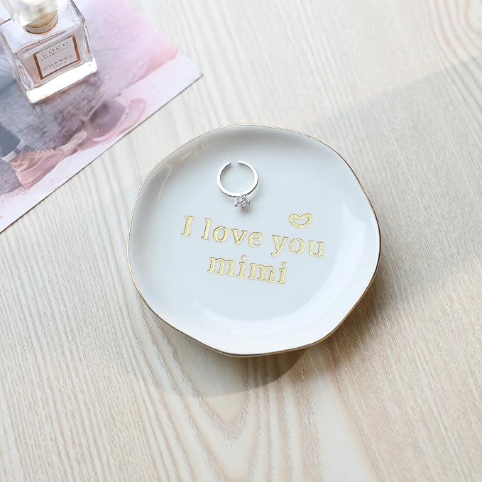 HOME SMILE Mimi Gifts for Grandma Mother's Day-I love You Mimi Ring Dish-Mimi - Image 2