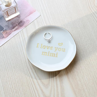 HOME SMILE Mimi Gifts for Grandma Mother's Day-I love You Mimi Ring Dish-Mimi - Image 2