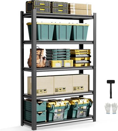 JHYKHG 72" H Storage Shelves, 5-Tier Heavy Duty Garage Shelving, Adjustable - Image 8