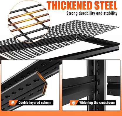 71" H Garage Shelving Heavy Duty Storage Shelves, 5-Tier Adjustable Metal - Image 6