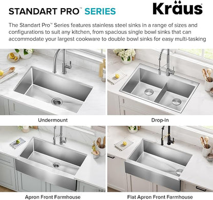 Kraus KHU101-24L Standart PRO 24-inch Undermount 16 Gauge Single Bowl Laundry - Image 18