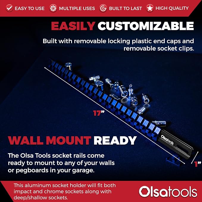 Olsa Tools 1/4-Inch Drive Aluminum Socket Organizer - Image 3