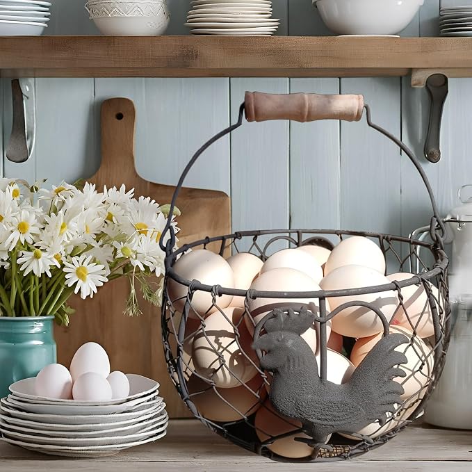 LINCOUNTRY. Chicken Wire Egg Basket - Image 3