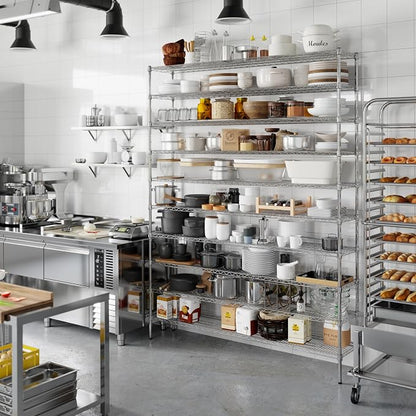 14" Deep x 72" Wide x 96" Height Wire Shelving Kit | 10-Tier | NSF Commercial - Image 7