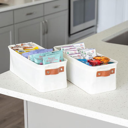 OrganiHaus Narrow Storage Bins 15x06in, Small Closet Bins - Image 4