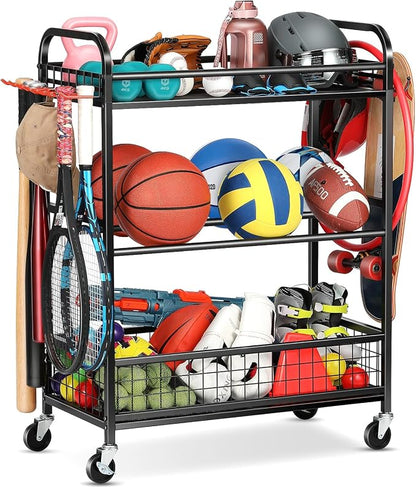 Ball Storage Sports Equipment Organizer by EXTCCT