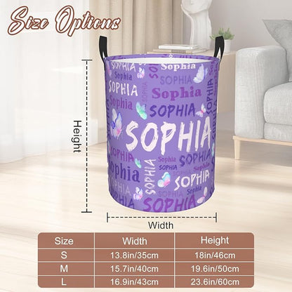 Custom Name Laundry Hamper, Personalized Laundry Basket - Image 3