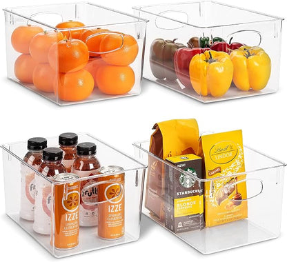 Sorbus Large Clear Plastic Storage Bins - Image 4