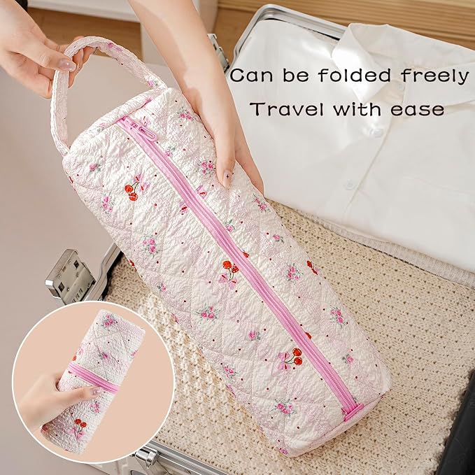 Quilted Hair Tools Travel Bag，Hair Styling Accessories Storage Case - Image 2