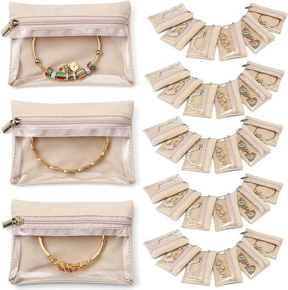 Vlando 33 Pcs Travel Jewelry Case Velvet Jewelry Pouch by VLANDO