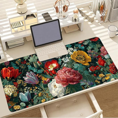 Vintage Oil Painting Floral Mouse Pad – Large Extended Desk Mat 35.43 x 15.75 - Image 7