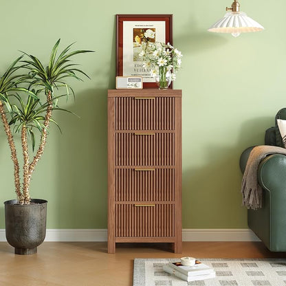 Mid-Century Modern Tall Wooden Dresser by LSKTGA