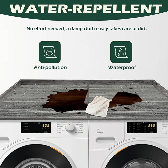 Royxen Washer Dryer Countertop, 27.4" x 54" Wood Universal Fit, Washer Dryer - Image 4