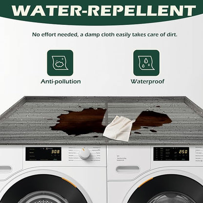Royxen Washer Dryer Countertop, 27.4" x 54" Wood Universal Fit, Washer Dryer - Image 4