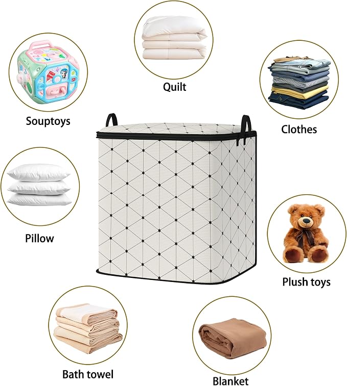 king comforter storage bag, clothes blanket bedding pillow quilt organizer - Image 2