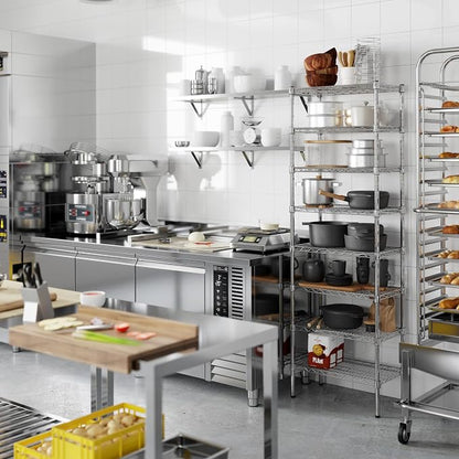 14" Deep x 24" Wide x 74" Height Wire Shelving Kit | 8-Tier | NSF Commercial - Image 4