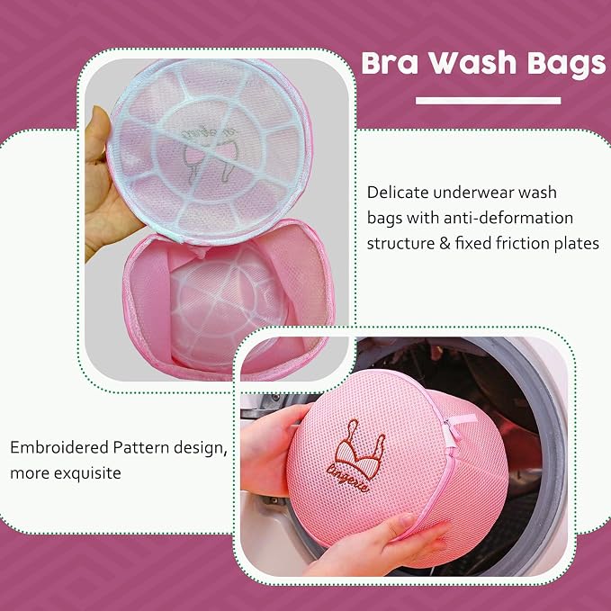 Large Bra Laundry Bags for Washing Machine, Fits All Cups Anti Deformation Bra - Image 2